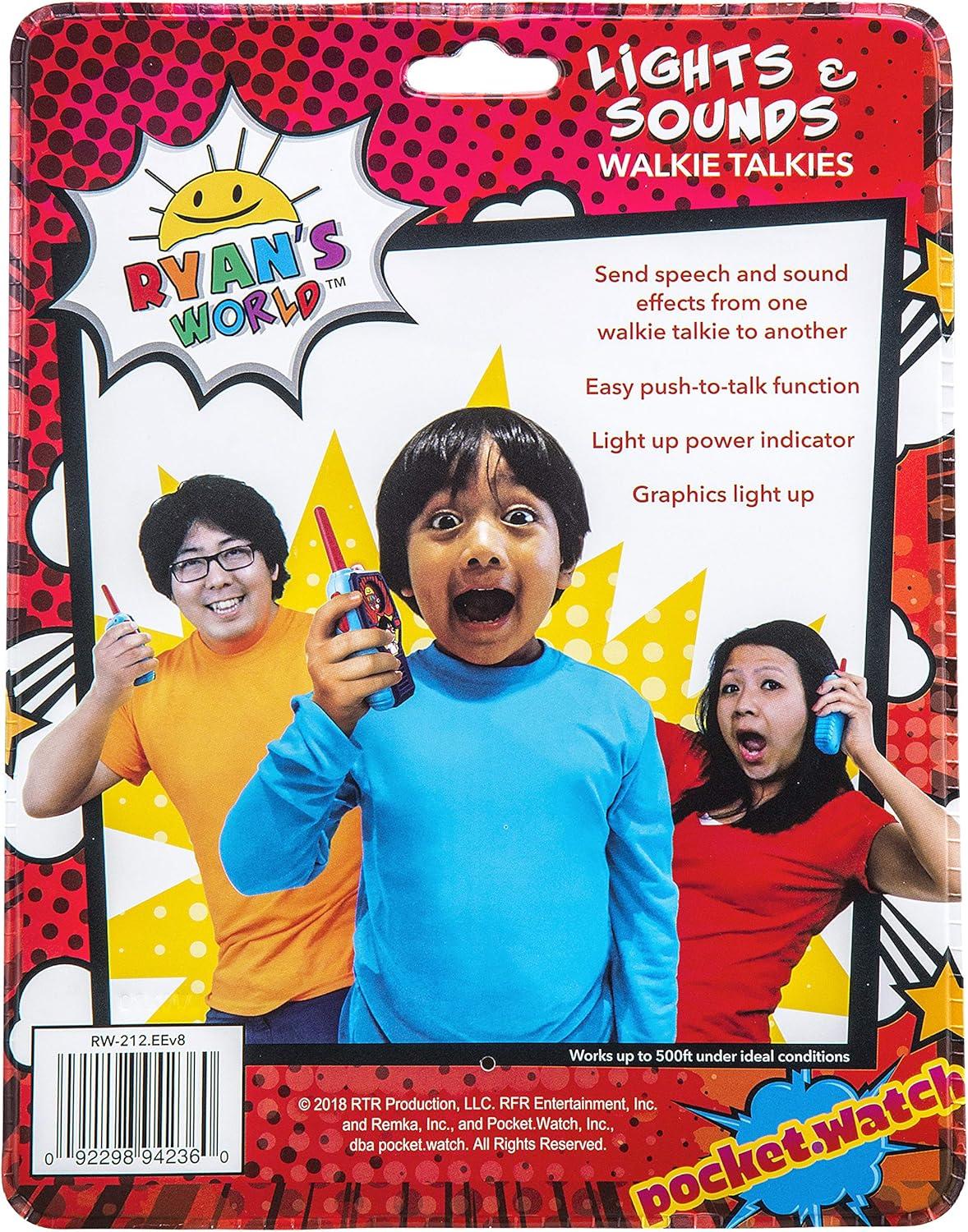 imageRyans World Walkie Talkies for Kids 2 Way Radio Long Range With Light and Sound Effects Handheld Toys for Boys ampamp Girls Outdoor Adventure Game