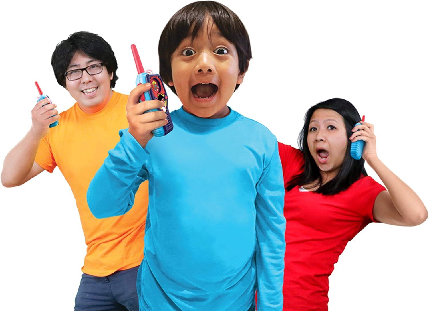 imageRyans World Walkie Talkies for Kids 2 Way Radio Long Range With Light and Sound Effects Handheld Toys for Boys ampamp Girls Outdoor Adventure Game