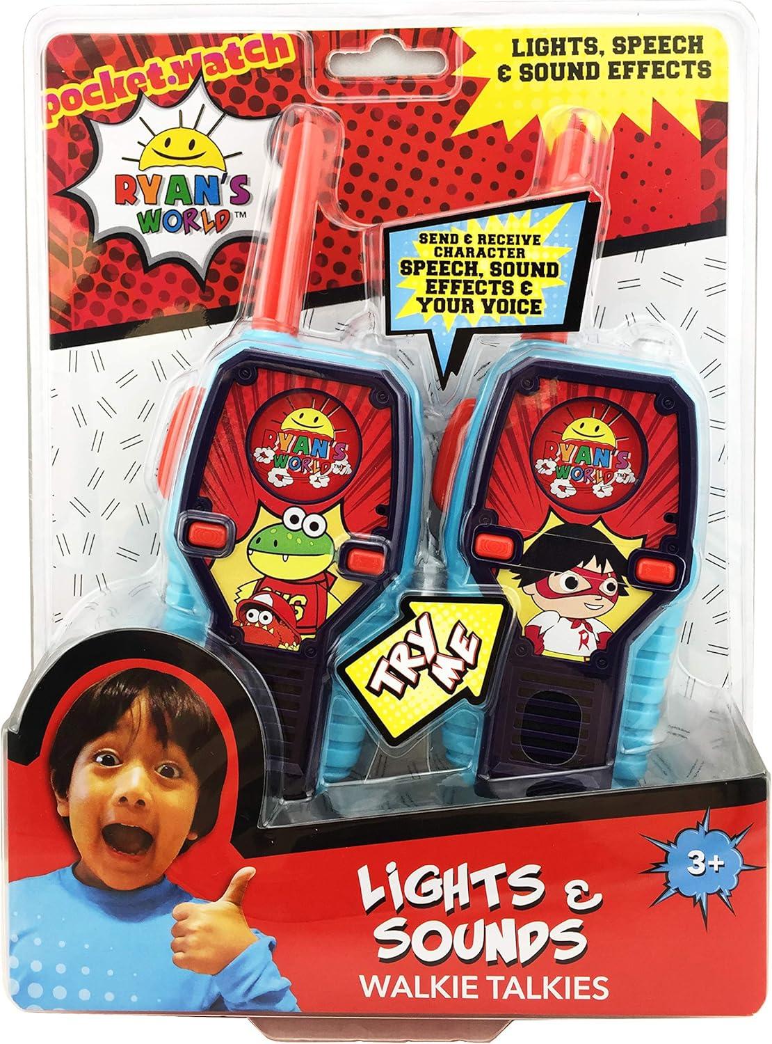 imageRyans World Walkie Talkies for Kids 2 Way Radio Long Range With Light and Sound Effects Handheld Toys for Boys ampamp Girls Outdoor Adventure Game