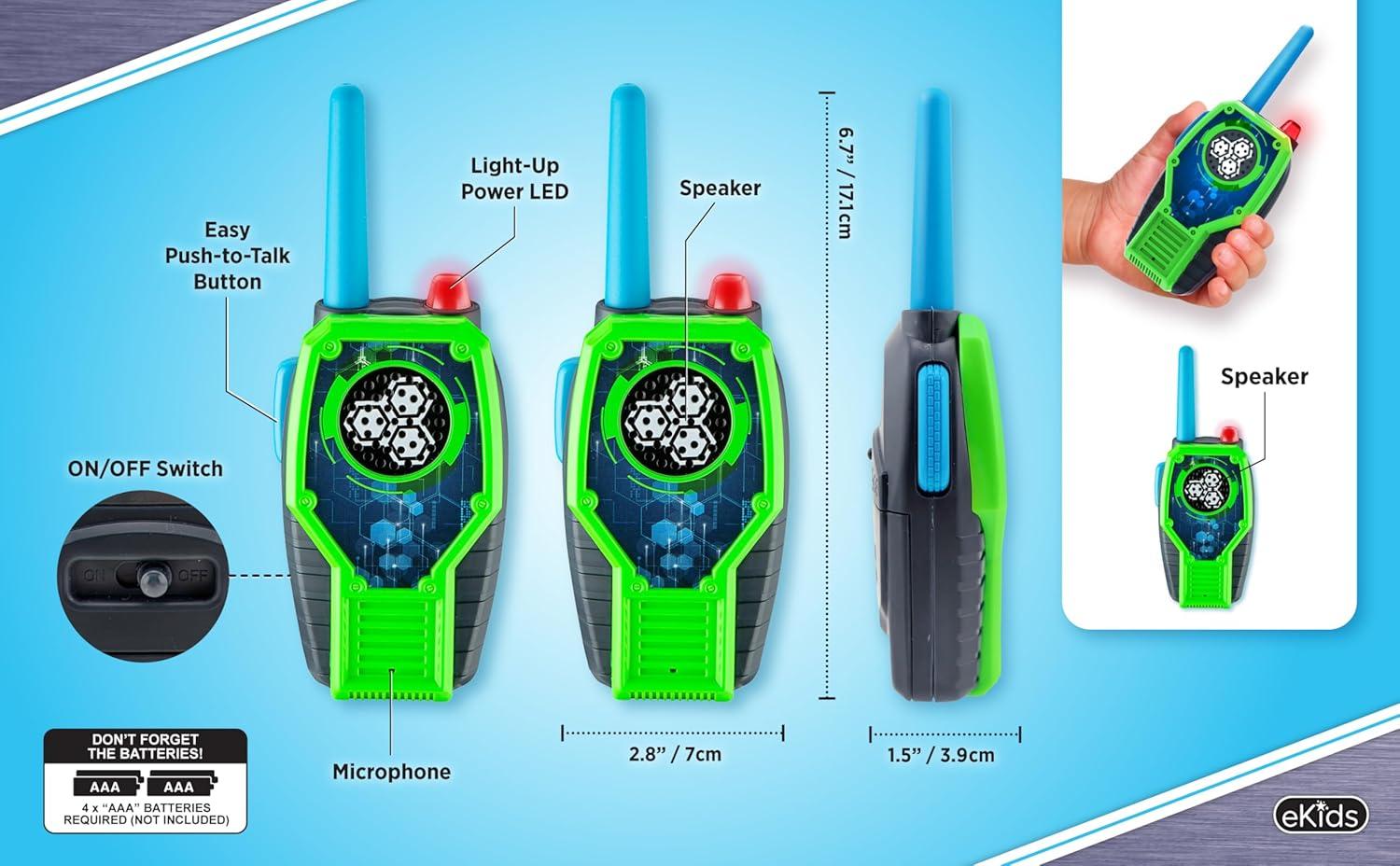 imageeKids Walkie Talkies for Kids Static Free Extended Range Two Way Radios for Indoor and Outdoor Games