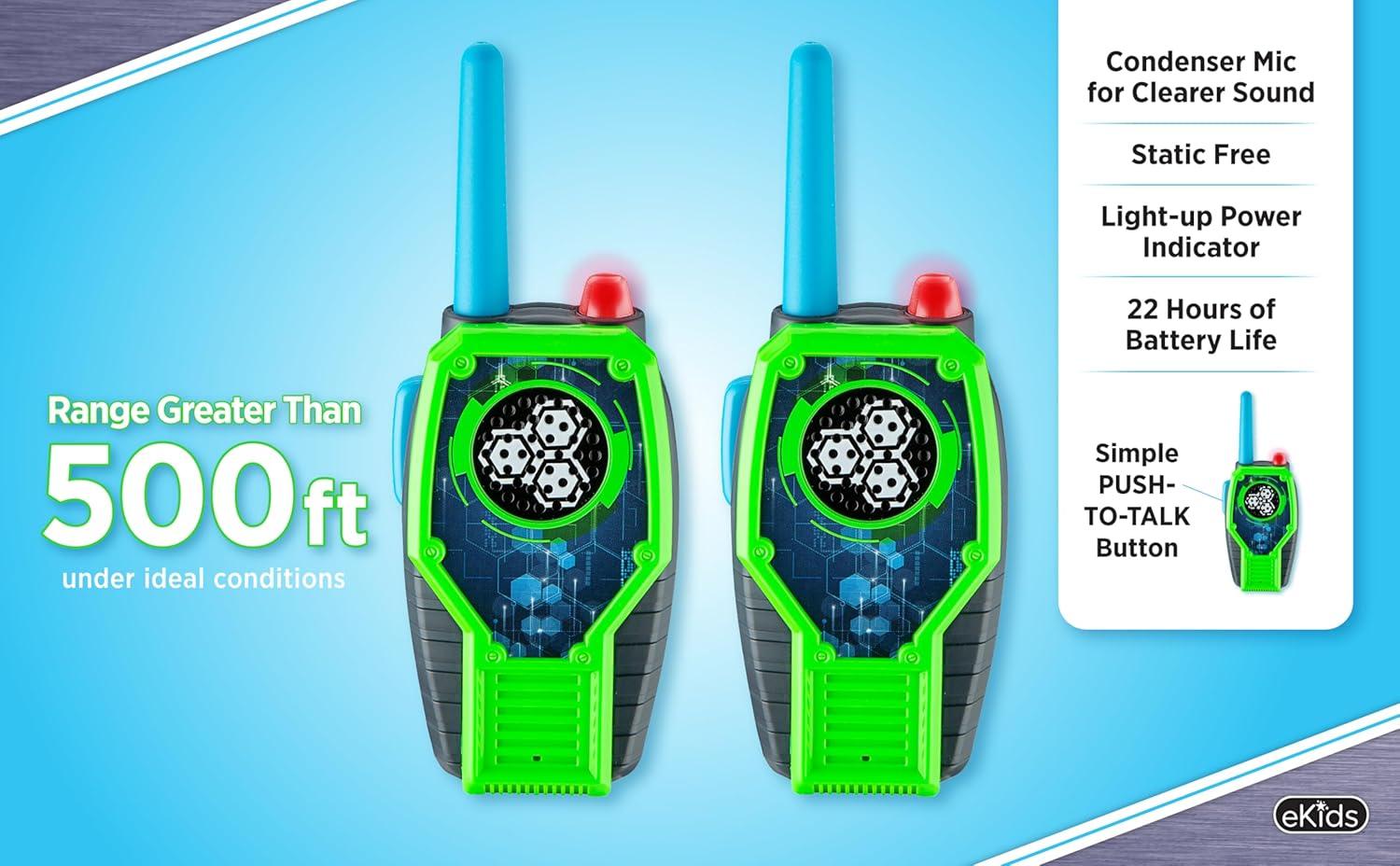 imageeKids Walkie Talkies for Kids Static Free Extended Range Two Way Radios for Indoor and Outdoor Games