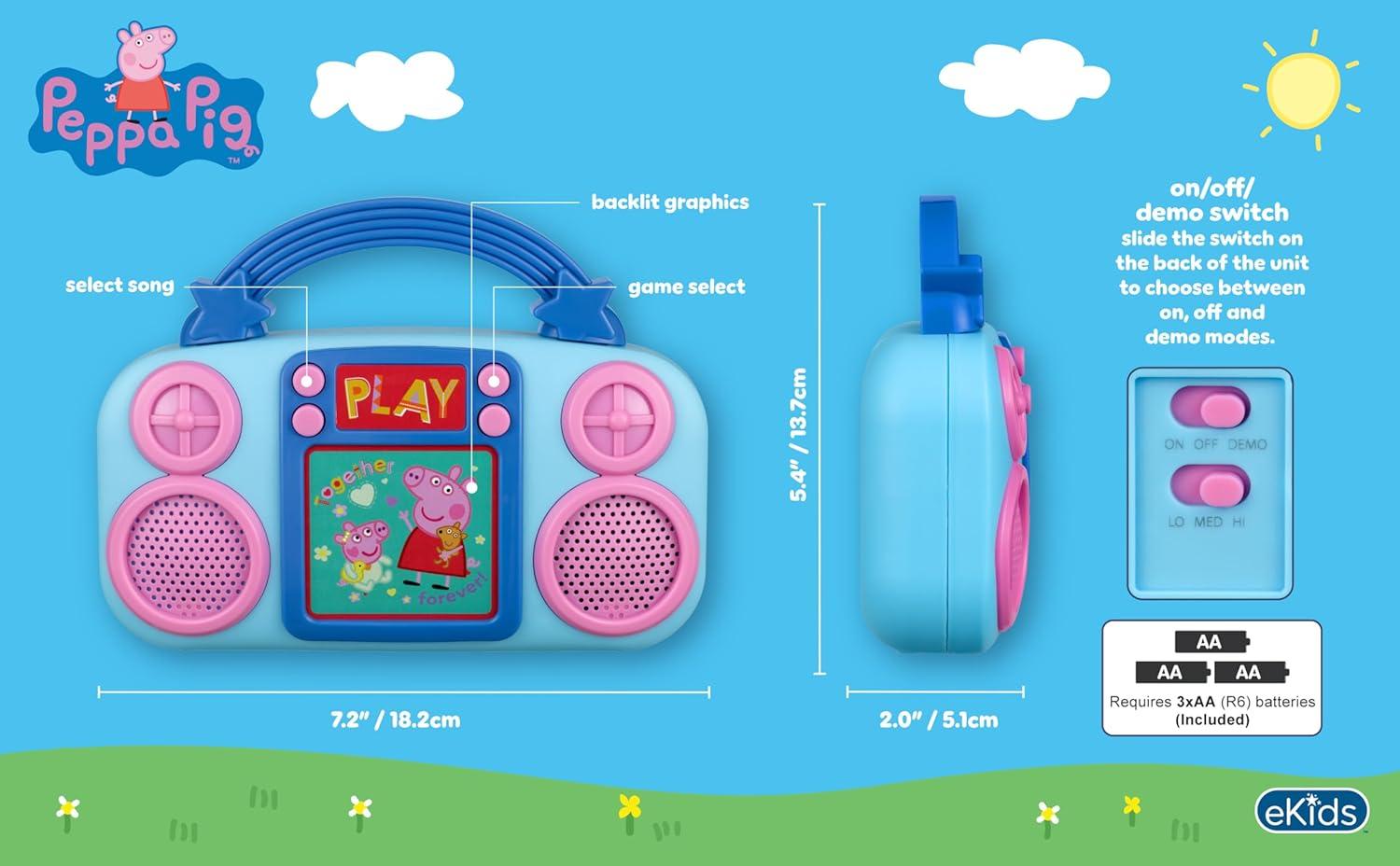 imageeKids Peppa Pig Toy Music Player Musical Toy for Toddlers and Fans of Peppa Pig Toys for Boys and Girls