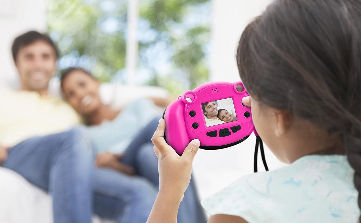 imageekids LOL Surprise Kids Camera with SD Card Digital Camera for Kids with HD Video Camera Builtin Digital Stickers for Fans of LOL Toys for Girls Pink