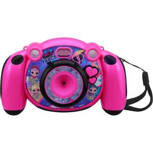 ekids LOL Surprise Kids Camera with SD Card, Digital Camera for Kids with HD Video Camera, Built-in Digital Stickers for Fans of LOL Toys for Girls Pink