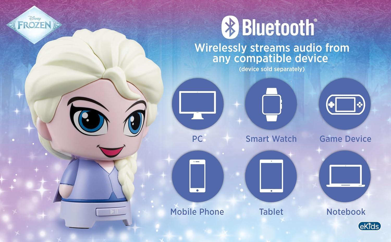 image:imageeKids Bluetooth Speaker with Rechargeable Battery Portable Wireless Speaker StitchFrozen