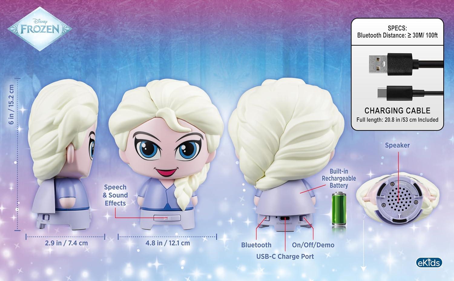 image:imageeKids Bluetooth Speaker with Rechargeable Battery Portable Wireless Speaker StitchFrozen