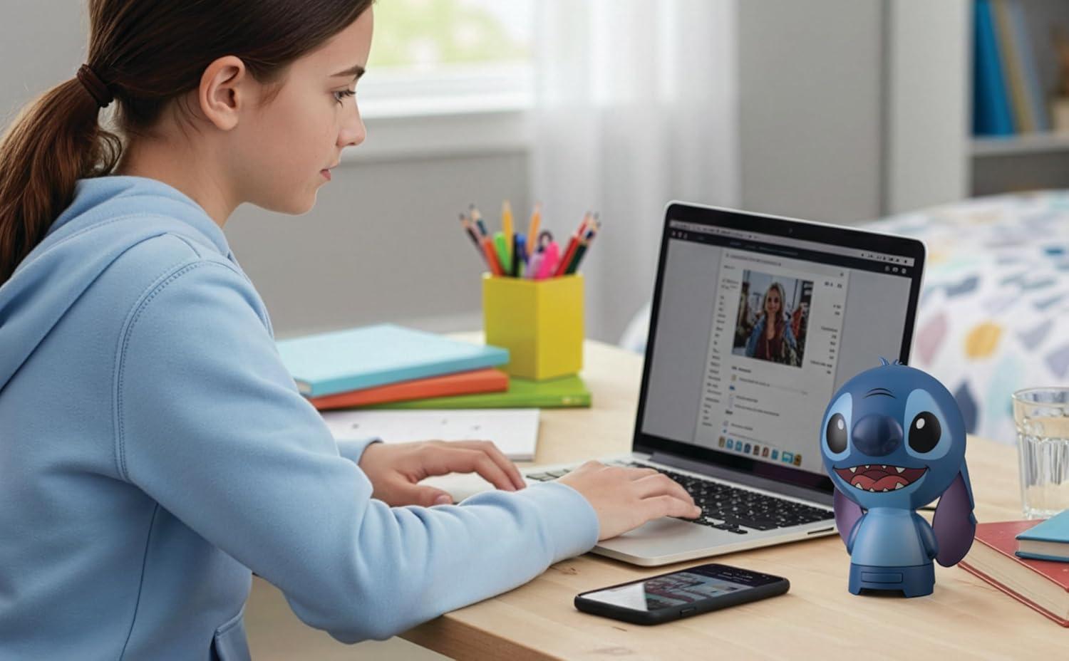 image:imageeKids Bluetooth Speaker with Rechargeable Battery Portable Wireless Speaker StitchStitch