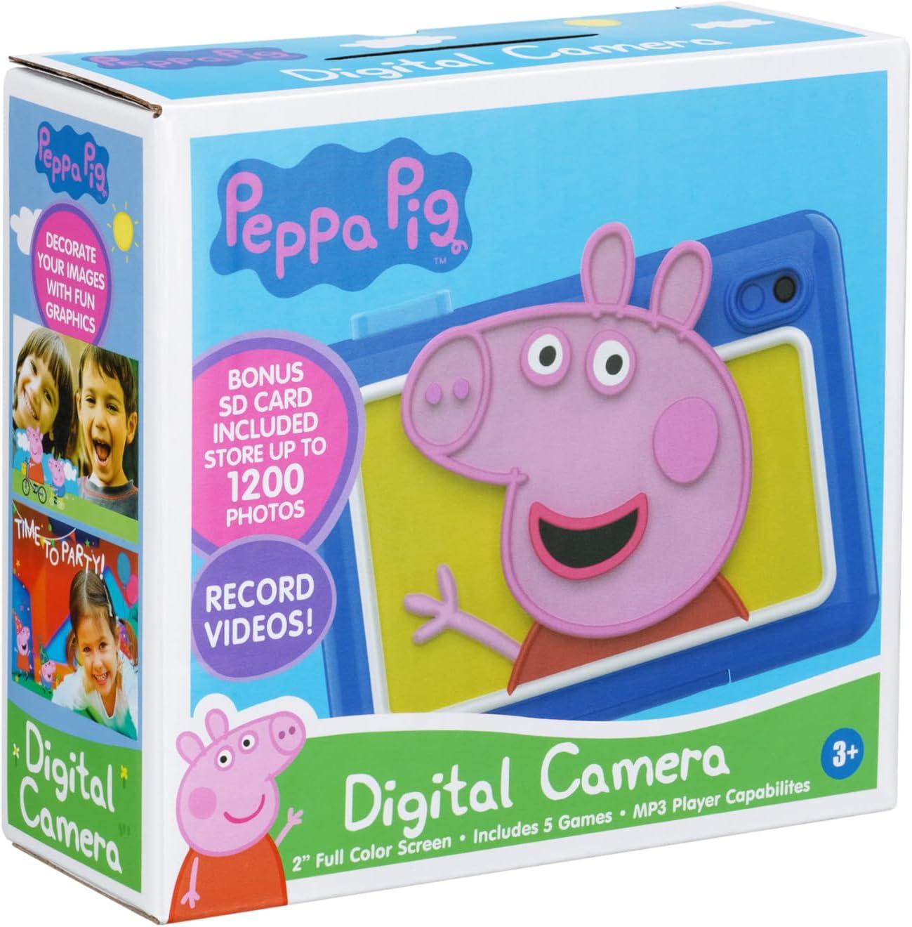 image:imageekids Peppa Pig Kids Camera with SD Card Digital Camera for Kids with Video Recording and Builtin Digital Stickers Peppa Pig Toys Make Great Stocking Stuffers for Kids