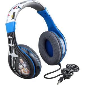eKids Star Wars Ep 9 Kids Headphones, Adjustable Headband, Stereo Sound, 3.5mm Jack, Wired, Volume Control, Foldable, Children’s Over Ear Headphones for School, Home, Travel (140)