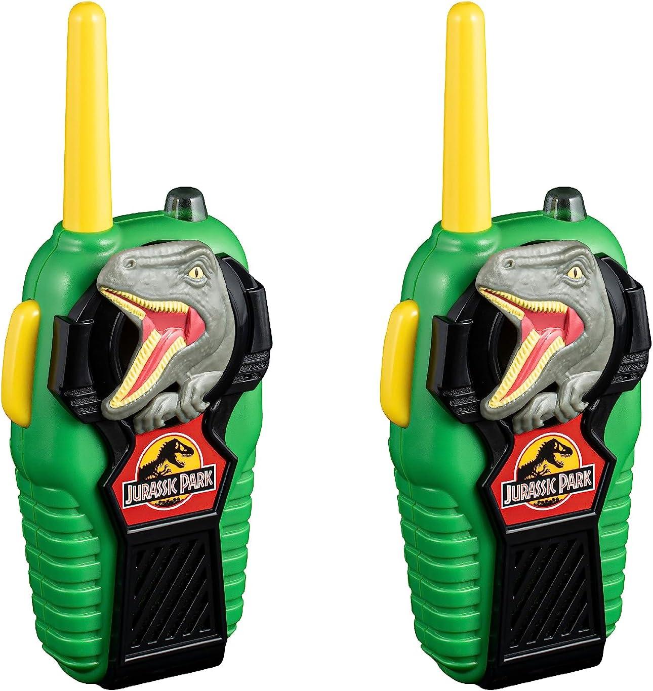 image:imageekids Jurassic Park Toy Walkie Talkies for Kids Static Free Extended Range Indoor and Outdoor Toys for Kids and Fans of Jurassic Park Toys
