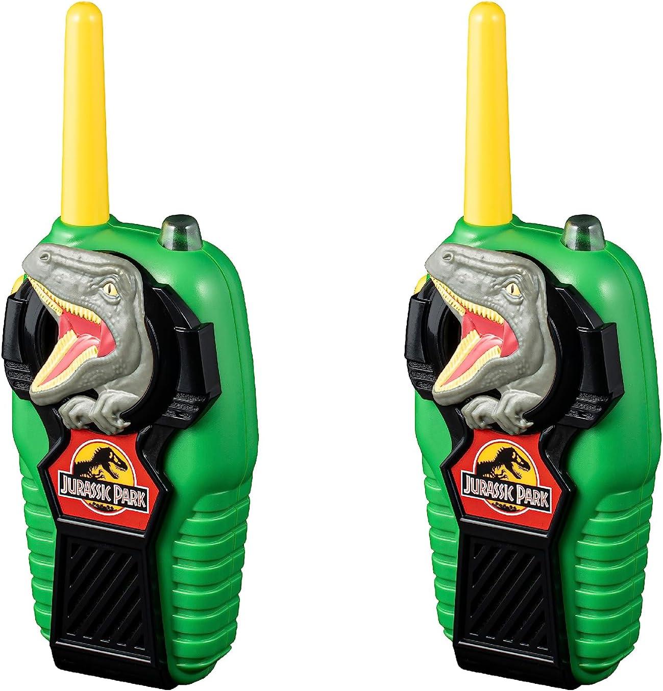 image:imageekids Jurassic Park Toy Walkie Talkies for Kids Static Free Extended Range Indoor and Outdoor Toys for Kids and Fans of Jurassic Park Toys
