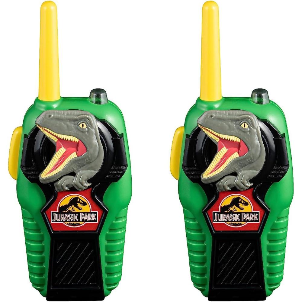image:imageekids Jurassic Park Toy Walkie Talkies for Kids Static Free Extended Range Indoor and Outdoor Toys for Kids and Fans of Jurassic Park Toys