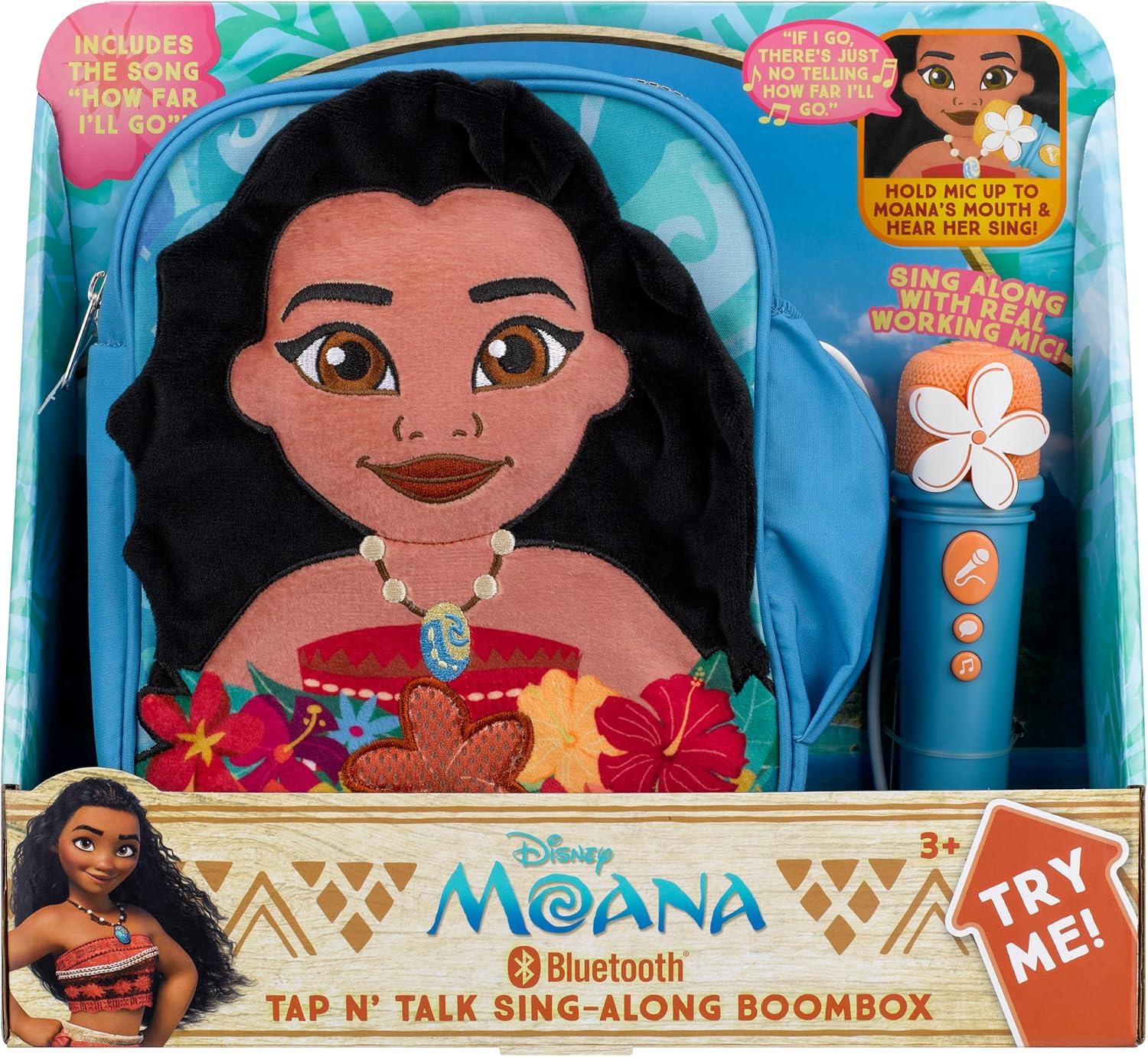 image:imageeKids Moana Karaoke Microphone for Kids Bluetooth Boombox with Builtin Music Designed for Fans of Moana Toys