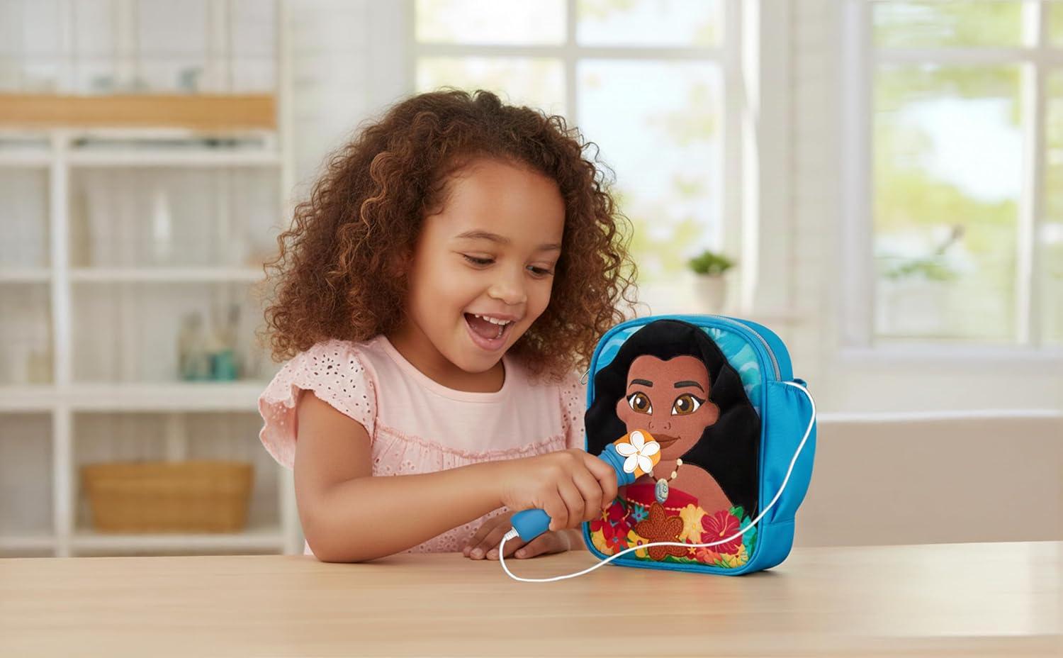 image:imageeKids Moana Karaoke Microphone for Kids Bluetooth Boombox with Builtin Music Designed for Fans of Moana Toys