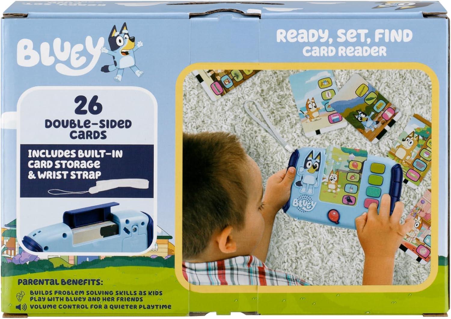 image:imageeKids Bluey Toy Ready Set Find Card Reader Includes Toddler Games for Fans of Bluey Toys