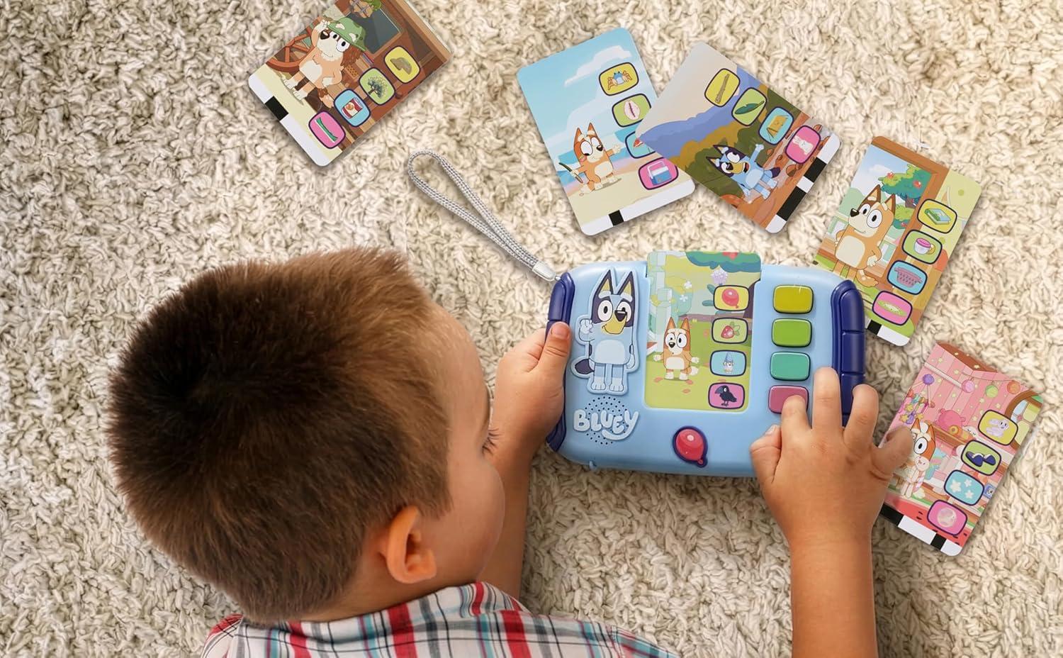 image:imageeKids Bluey Toy Ready Set Find Card Reader Includes Toddler Games for Fans of Bluey Toys