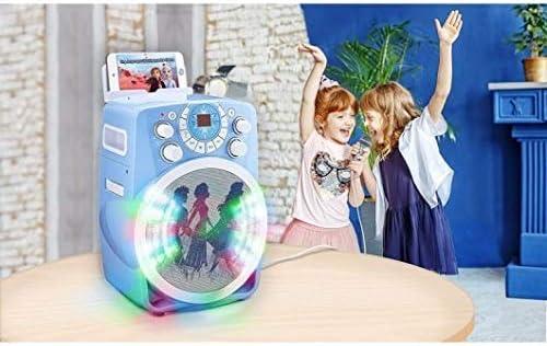 image:imageeKids Frozen 2 Bluetooth CDG Karaoke Machine with LED Disco Party Lights Built in Microphone for Kids Portable Bluetooth Speaker Compatible with CDG Disks MP3 amp TV