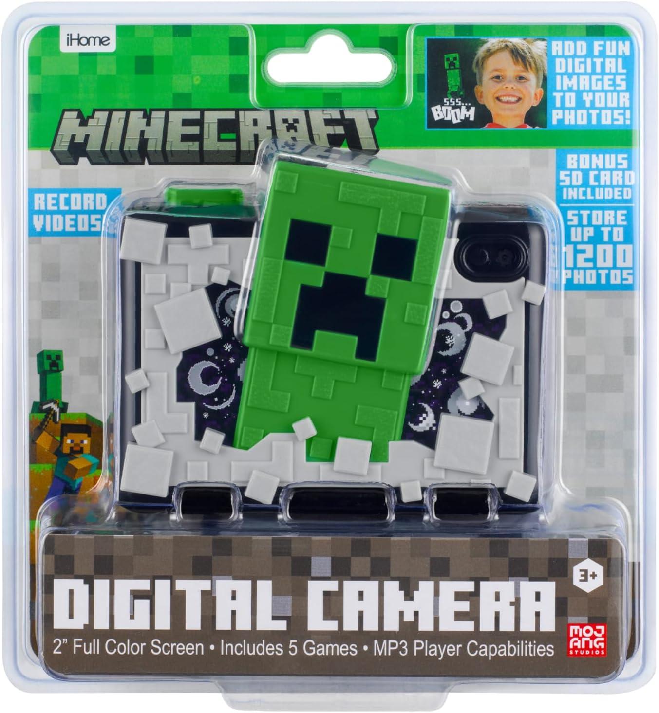 image:imageMinecraft Kids Camera with SD Card Digital Camera for Kids with Video Recording and Builtin Digital Stickers for Kids