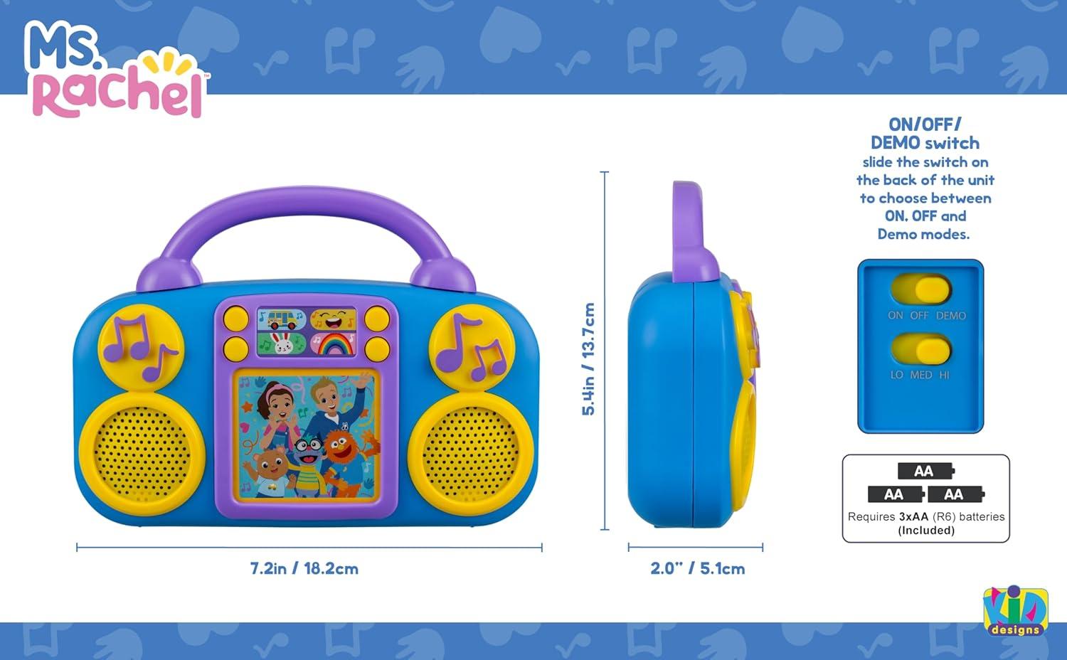 image:imageeKids Ms Rachel Toy Music Player Toddler Toy with Builtin Music and Lights Ms RachelMs Rachel