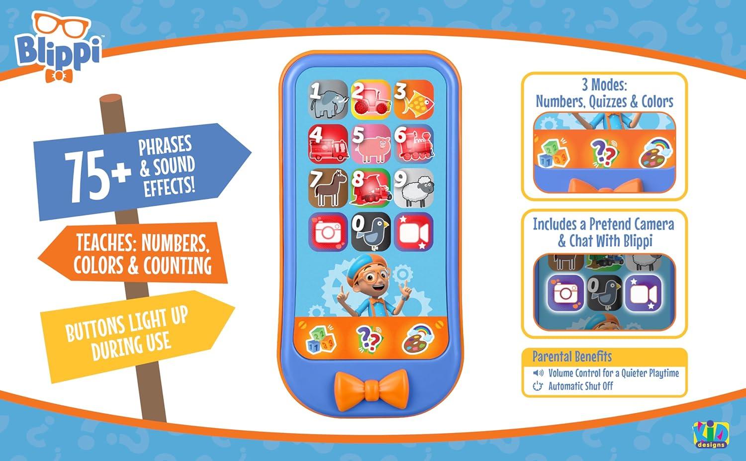 image:imageMoana Toy Phone for Toddler with Builtin Preschool Learning Games Educational Toys for Toddlers MoanaBlippi