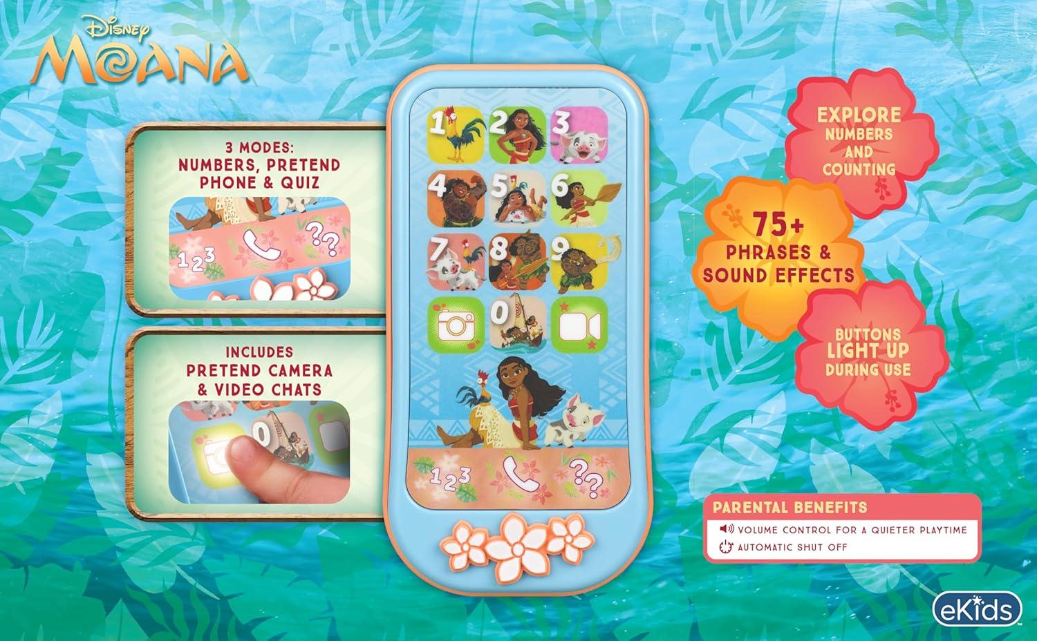 image:imageMoana Toy Phone for Toddler with Builtin Preschool Learning Games Educational Toys for Toddlers MoanaMoana