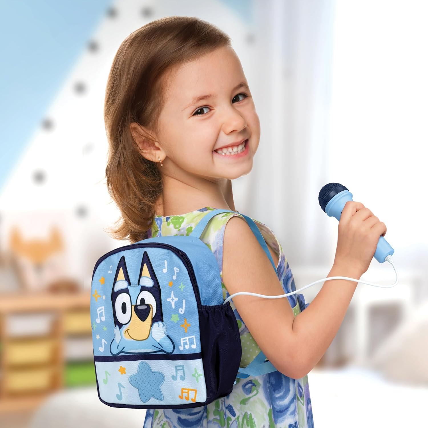 image:imageBluey Voice Changer for Kids Bluetooth Karaoke Boombox with Builtin Music Designed for Fans of Bluey Toys