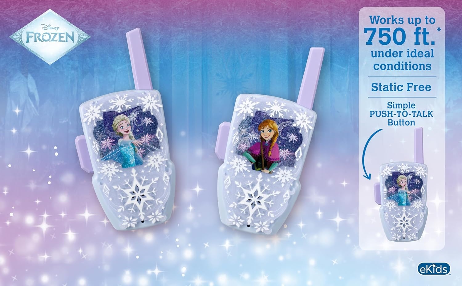 image:imageDisney Frozen Walkie Talkies for Kids Static Free and Extended Range Indoor and Outdoor Toys